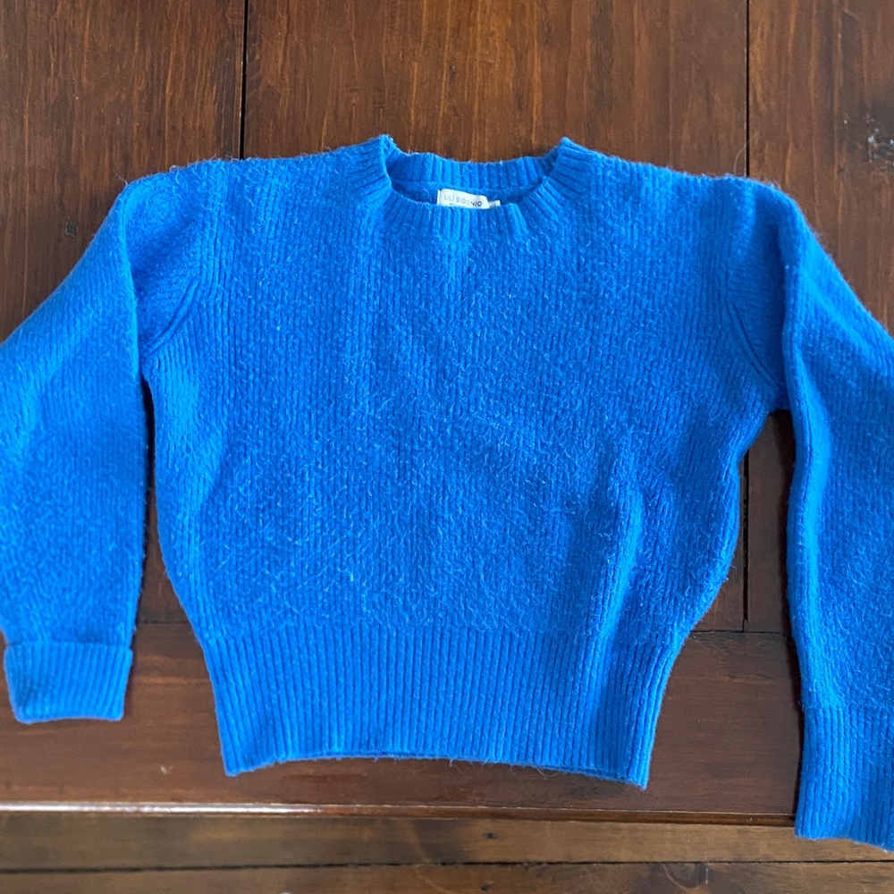 Vibrant Blue Crew Neck Sweater